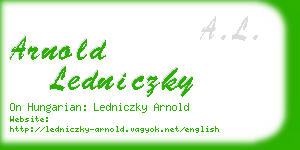 arnold ledniczky business card